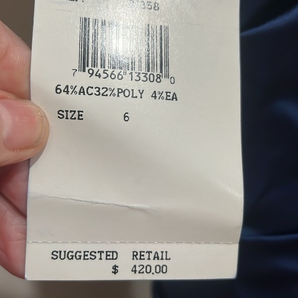 Nicole Miller Collection, size 6 sky blue satin material. - Picture 7 of 7